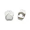 Pulseira Panjiadora Contas Gotejamento de Óleo Urso Acessórios de Pó Joias Pingente de Liga Contas com Furo Grande Pulseira DIY