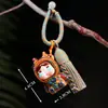Colgante de Muñeca Llorona de Dibujos Animados de Madera Arcoíris, Pequeño Adorno de Talla en Madera, Decoración para Colgar en Bolsos, Accesorio para Llavero