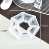 Pastillero Portátil Reempaquetado de 7 Días Pequeño Mini para Llevar Fitness Viaje Caja de Almacenamiento de Pastillas de Una Semana
