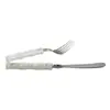 Conjunto de faca e garfo para bife, lâmina de aço inoxidável, cabo de acrílico bambu, garfo resistente para refeições estilo ocidental, adequado para uso doméstico