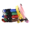 1cm suministros para mascotas collar para perro tela decorativa con Campana hebilla de plástico gato anti-pérdida