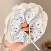 Elástico de Cabelo Oversized Estilo Coreano Intestino de Porco, Corda de Cabelo Versátil com Renda de Bolinhas, Elástico para Rabo de Cavalo Alto, Elástico de Borracha, Acessório de Cabelo de Alta Qualidade