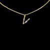 Collar de letras femenino europeo y americano ins collar de circonitas de oro de 18k diseño nicho cadena clavicular temperamento simple cadena de suéter