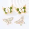 Accesorios de moda europeos y americanos aleación mariposa diamante gota aceite accesorios de joyería diy galvanoplastia diamante AB accesorios accesorios
