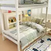 Juego de ropa de cama de tres piezas para dormitorio estudiantil, 100% algodón Clase A, estilo sábana bajera, sábana 100% algodón 90x190 para litera y funda de edredón