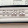 Pendientes de Perla Rosa y Morado Perlado Manta de Gama Alta, Accesorios para Orejas de Perla de Concha Grande Simples y Elegantes, Aretes de Botón, Pendientes Colgantes, Regalo
