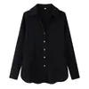 Comercio Exterior Transfronterizo 2026 Nueva Primavera Verano Ropa de Mujer Europea Americana Suelta de Nueve Colores con Botones Cuello en V Manga Larga Solapa Camisa