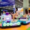 Trem elétrico de turismo interativo de entretenimento para crianças ao ar livre, quadrado, duplo, pais e filhos, sem trilhos, equipamento de diversão