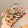 Elástico de Cabelo Fio de Telefone Sem Costura, Corda de Cabelo de Alta Qualidade Que Não Danifica o Cabelo, Elástico de Borracha para Mulheres, Elástico de Cabelo de Alta Elasticidade para Rabo de Cavalo, Acessório de Cabelo