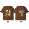 Algodão Penteado Puro, Trama FechadaNossa Nova Roupa Especial para Casais, Estilo Nicho Camiseta Solta de Manga Curta