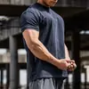 Camiseta Masculina Manga Curta Muscle Faith Fitness Slim Fit Algodão Estilo Americano Simples Casual Esportiva