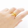 Anillo Abierto de Zorro de Oro Arenado Dorado Chapado en Latón Imitación 3D Zorro de Oro Duro Hada Lindo Regalo para Damas Joyería de Boda