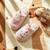 Pantuflas de algodón para niñas, pantuflas de interior de otoño e invierno para niños, antideslizantes, cálidas, lindas y adecuadas para usar en familia, con diseño de felpa