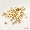 Contas Banhadas a Ouro com Forte Retenção de Cor, Pequenas Contas Douradas, Contas Espaçadoras, Acessórios para Joias DIY, Pulseiras com Contas, Colares, Brincos