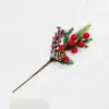 Conjunto de Natal Combinação de Venda Quente Transfronteiriça Frutas de Azevinho Vermelho Flor de Pinheiro Frutinhas Bouquet de Agulhas de Pinheiro Caixa de Presente Acessórios de Decoração de Feriado