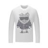 Camiseta de manga larga de modal para hombre, otoño, camiseta interior para hombre, corte ajustado, alta gama, ropa para hombre, talla grande, delgada, cerdo con pedrería