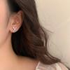 Aretes de cruz con cuentas, set micro dulce y compacto de moda, Joker, temperamento de alto sentido, aretes diarios para ir al trabajo al por mayor