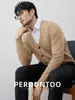 Tejido de Textura NubeCardigan de Punto de Hilo Suave de Alto Grado de 12 Calibres para Hombre, Color Sólido de Primavera y Otoño, Cómodo y Amigable con la Piel, Suéter Abierto