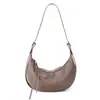 Bolso de Piel Genuina para Mujer Estilo Nuevo 2026, Bolso de Moda y Elegante para Mujer, Bolso Forma de Croissant, Bolso Cruzado Versátil y con Estilo