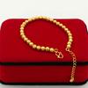 Pulseira de contas foscas banhadas a ouro latão, pulseira eletrogalvanizada a vácuo, joias de ouro de imitação, pulseira feminina versátil de contas de Buda