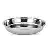 Plato de disco de acero inoxidable 304, plato de fondo plano para gongs de piel fría engrosada, plato comercial redondo para cocinar al vapor, plato de piel fría, plato para cena