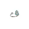 Nuevo Anillo Abierto de Calabaza de Moda y Sencillo Estilo Chino Incrustado de Diamantes, Personalizado de Lujo Ligero, Anillo Versátil y Único para el Dedo Índice