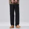 Calças de Outono e Inverno Estilo Americano Macacão Masculino Solto Reto plus size Ferramentas Masculinas Estilo Americano Retrô Casual Calças Compridas