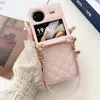 Funda de Moda para Teléfono vivoXFlip de Cuero con Patrón de Diamantes Nuevo de Gama Alta Funda Plegable vivoxflip