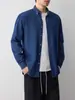 Camisa de Mezclilla Lavada Casual Urbana para Hombre Mokamke, Camisa de Algodón Puro Nueva Otoño 2026 para Hombre 50460