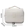 Multifuncional, de gran capacidad, logo personalizable, bolsa de tocador con gancho portátil, resistente al agua, bolsa de almacenamiento portátil