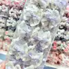 Nueva Dulce Pequeña Princesa Cuadros Morados Lazo Adorno de Encaje para Coleta Infantil Goma Elástica para el Cabello de Niña