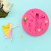 Molde de Silicona de Ángel Elfo Flor Mariposa DIY Cuento de Hadas Hada Chocolate Fondant Pastel Pegamento Molde