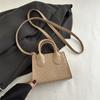 Cor Sólida Simples Moda Padrão Matelassê 2025 Casual Retrô Verão Novo Grande Capacidade de Mão Pequena Quadrada Transversal Bolsa Feminina