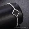 Pulsera elástica de venta caliente pulsera de ágata de trébol de cuatro hojas pulsera de letras animal accesorios fabricantes en stock al por mayor
