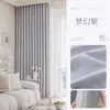 Cortinas de Chenilla con Jacquard de Mariposas Blackout, Estilo Francés Crema para Ventanas Salientes de Sala de Estar y Dormitorio, Cortinas Pre-hechas Shaoxing Keqiao