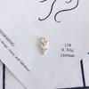 Accesorios de joyería DIY al por mayor, exquisito colgante pequeño de abanico con incrustaciones de circonita, luna, estrella y hojas de Mianyang chapado en cobre con incrustaciones de oro real