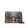 Bolso Cruzado de Cadena Casual de Moda Transfronterizo Europeo y Americano Elegante Urbano para Mujer con Estampado Floral de Serpiente y Pitón