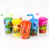 Película Lenticular 3D Pegatina Interior Taza Publicitaria de 350ml para Estudiantes Hombres y Mujeres, Taza de Plástico con Popote, Taza de Agua para Niños, Personalizable con Tu Propio Diseño
