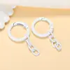 Llavero Colgante de Cadena de Cuatro Secciones Lacada con Hebilla de Primavera de Color Caramelo Accesorios para Joyería DIY Aro de Resorte Colgante para Bolso