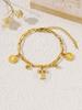 Pulsera de moda de acero de titanio con personalidad hip-hop redonda de marca coreana ins viento frío estudiante novias pulsera al por mayor