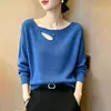 Moderna Blusa Coreana Talla Grande Adelgazante Temperamento Rejuvenecedora para Mujer Otoño Nuevo Moda de Alta Gama Única Exquisita Suéter