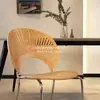 Cadeira Tendência com Encosto, Cadeira de Jantar para Uso Doméstico, Concha Vintage, Cadeira Criativa Nórdica Simples, Cadeira de Lazer Solar para Adultos