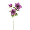Anémona de 3 cabezas flocada simulada flor de seda Arte Floral púrpura oscuro rojo decorativa flor silvestre erizo de mar garra de cangrejo espinosa arreglo floral de crisantemo