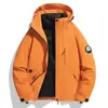 Jaqueta Três em Um para Uso Externo para Homens e Mulheres, Conjunto de Duas Peças de Jaqueta de Algodão à Prova de Vento e Impermeável para Caminhada, Roupa de Montanhismo com Logo Impresso Personalizado