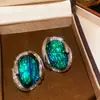 Pendientes de Flor de Perla con Circonita Incrustada de Diamantes de Lujo, Pendientes de Moda de Lujo Ligero y Gama Alta, Pendientes de Estilo Europeo y Americano con un Diseño de Nicho