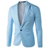 Amazon Europeia Transfronteiriça Tamanho Europeu Moda Masculina Casual Blazer Masculino Estilo Coreano Slim Fit Jaqueta de Terno de Um Botão Masculino