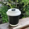 Copo de Café Descartável com Tampa para Bebida Quente Leite de Soja Chá com Leite Copo de Papel Kraft para Embalagem Comercial Yixu Bebida Fria Shihuai