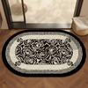 Alfombrilla Antideslizante para Pies de Inodoro de Baño Alfombra de Baño Alfombrilla Absorbente para Suelo de Baño Felpudo de Diatomeas para Puerta de Baño