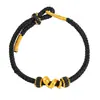 Tienda de oro Puzuo con el mismo brazalete trenzado de serpiente laminado en oro de arena Serpiente del zodíaco este año cuerda de mano de transferencia para hombres y mujeres