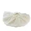 Scrunchie de Renda Estilo Francês para Mulheres, Prendedor de Cabelo com Laço de Pérola Estilo Coreano, Acessório de Cabelo Versátil de Alta Qualidade, Novo Penteado Meio Preso